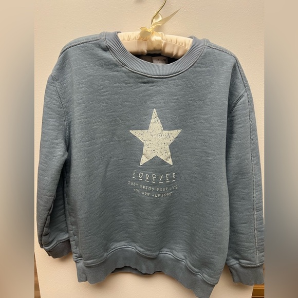 ZARA Kids Blue Star Graphic Sweatshirt – Size 7 (122 cm) - Picture 3 of 8